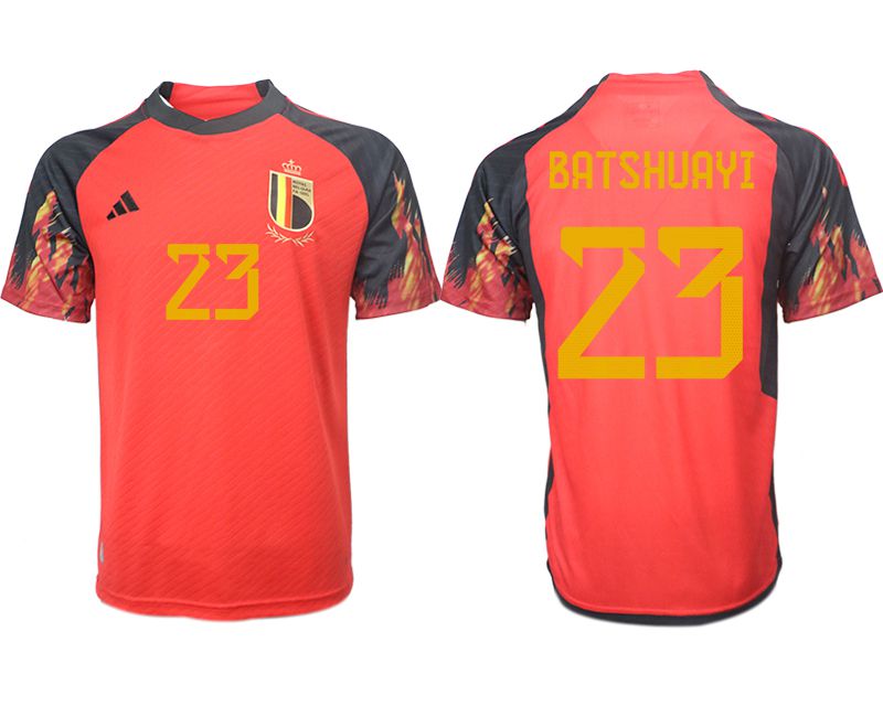 Men 2022 World Cup National Team Belgium home aaa version red #23 Soccer Jerseys-0